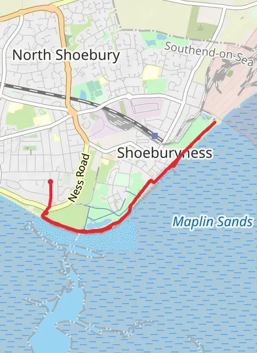 Southend-on-Sea Running mobile static map