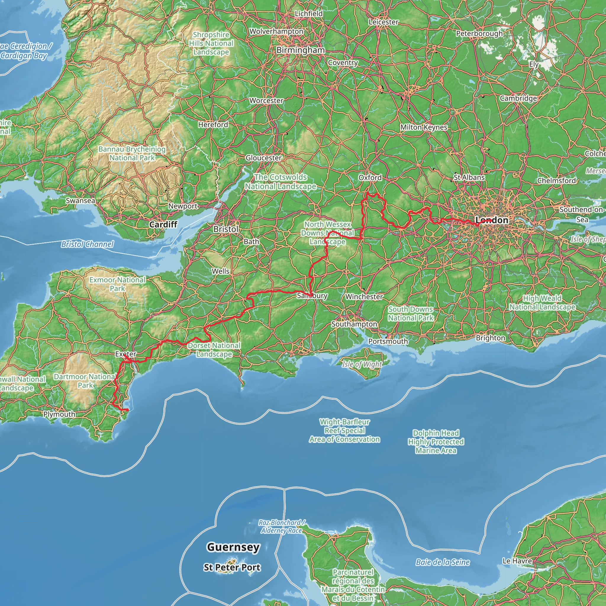 Orange Way mobile static map