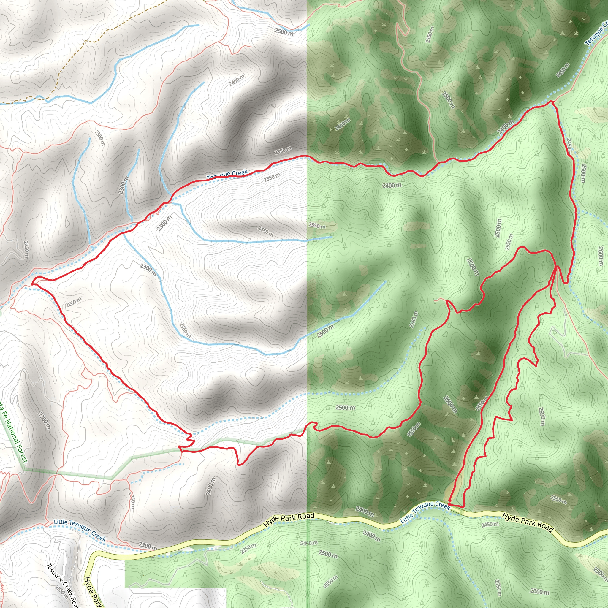 Saddleback Trail and Winsor Trail Loop mobile static map