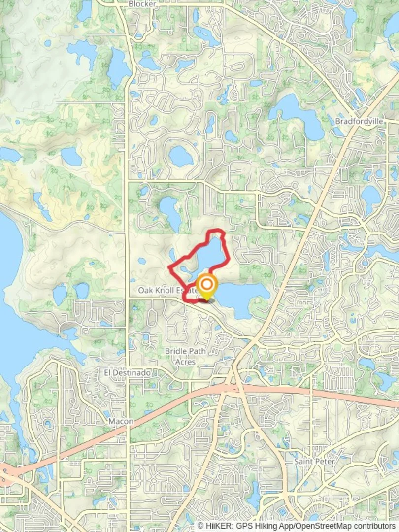An image depicting the trail Lake Overstreet Loop and its surrounding area.
