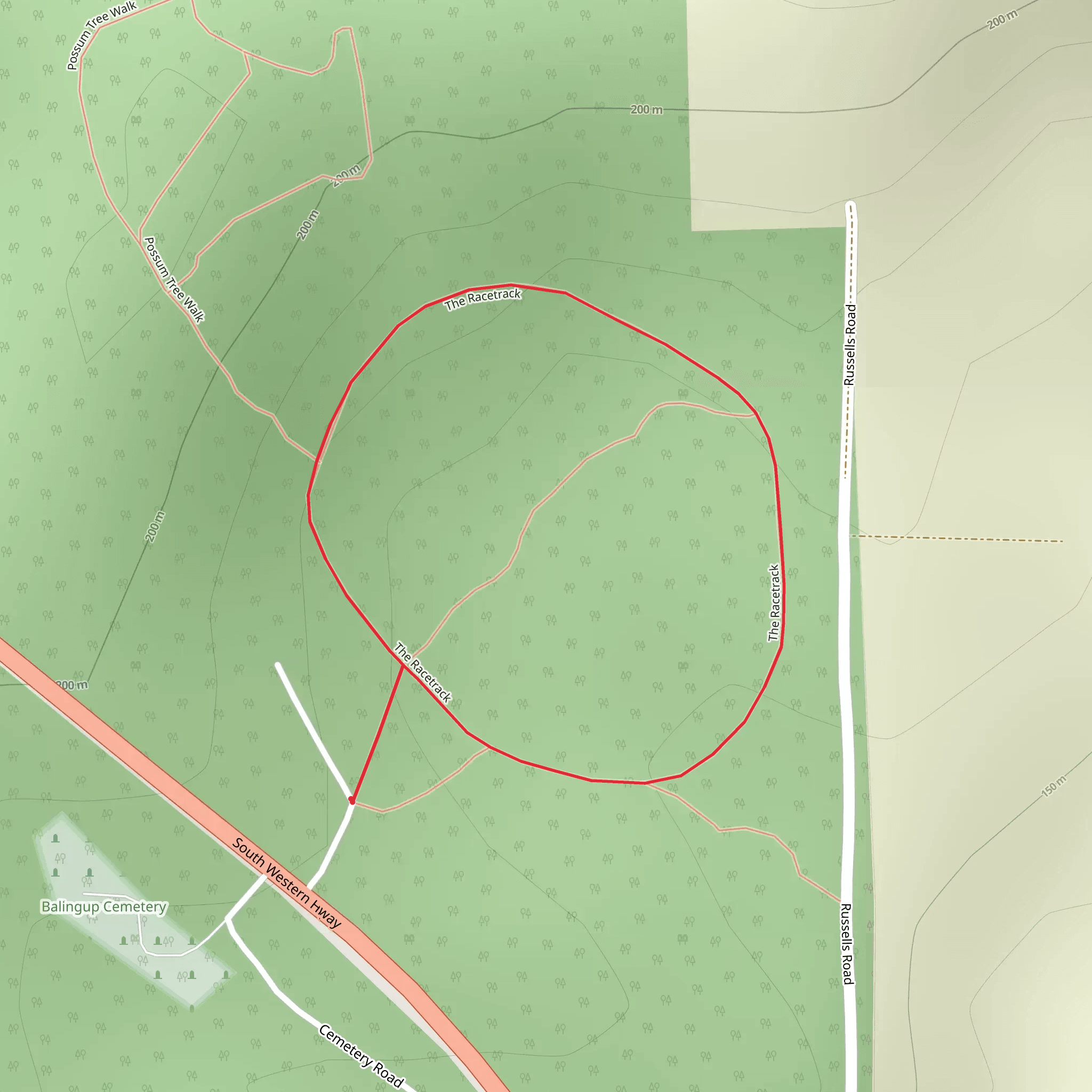 Racetrack Walk mobile static map