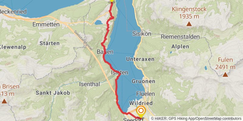 Camino Müstair-Geneva via Interlaken stage 18 Map