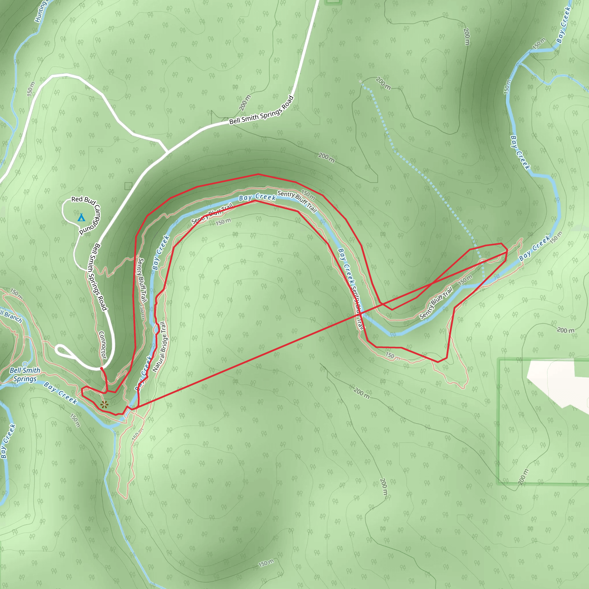 Sentry Bluff Loop Trail mobile static map