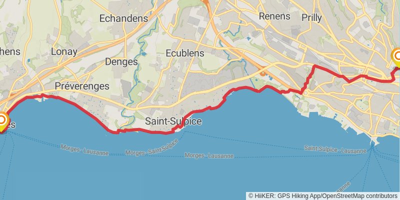 Camino Rheineck - Geneva stage 22 Map