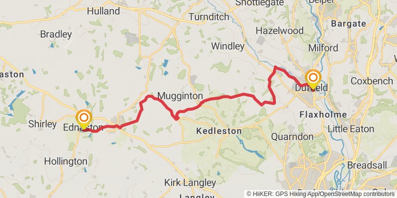Derbyshire - Centenary Way stage 2 Map