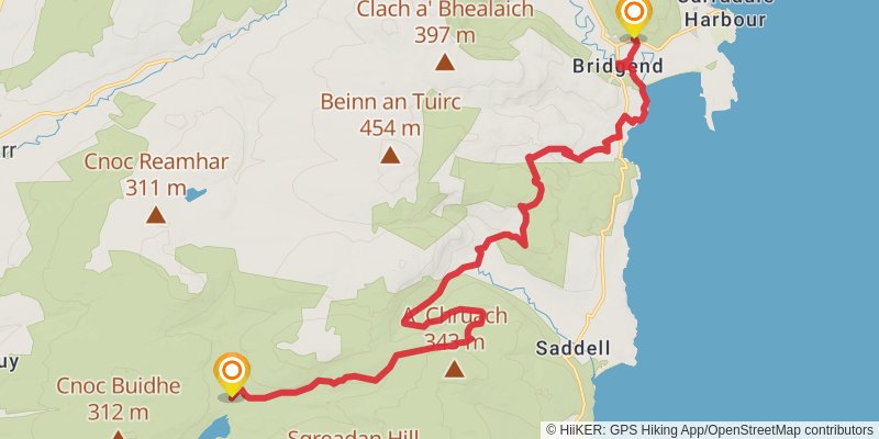 Kintyre Way stage 5 Map