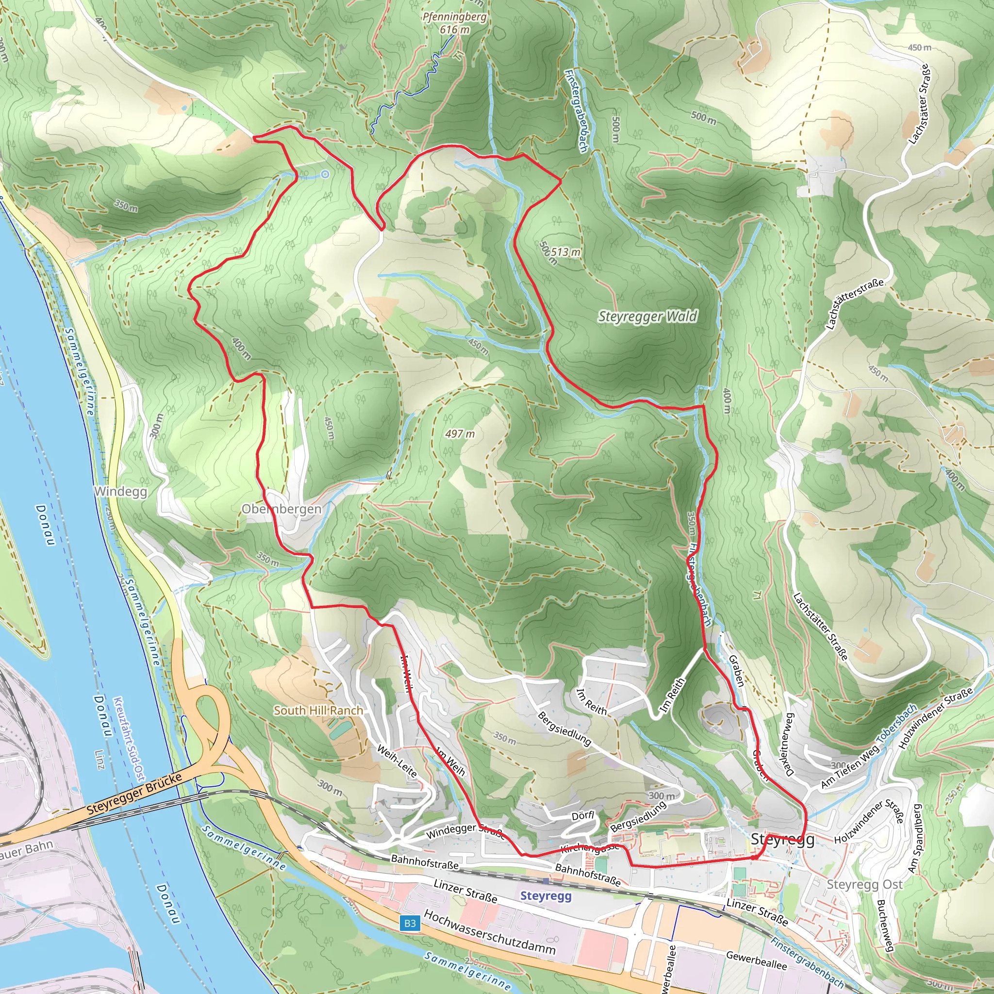 Steyregg Steyregg Loop Trail mobile static map