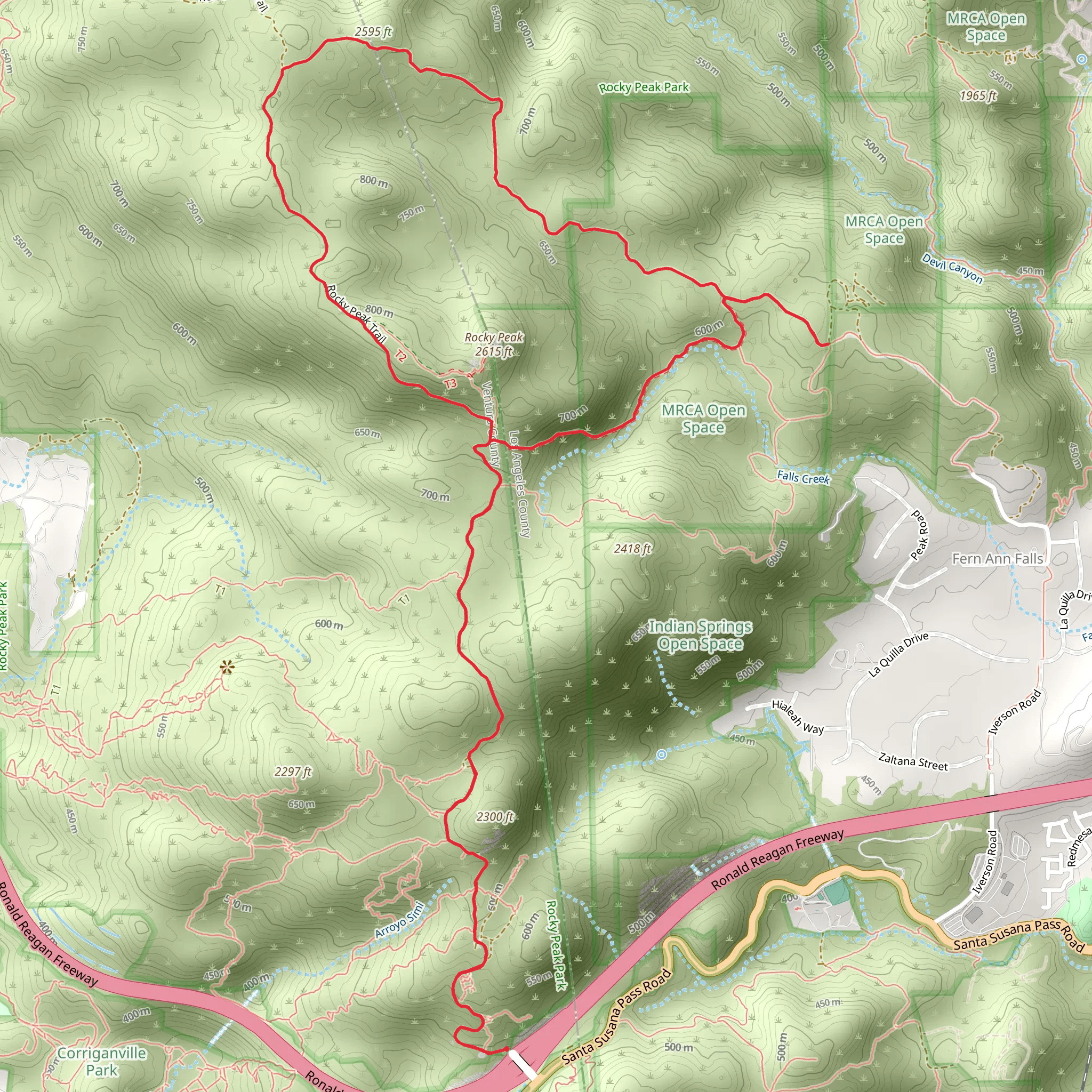 Loop Around Rocky Peak mobile static map