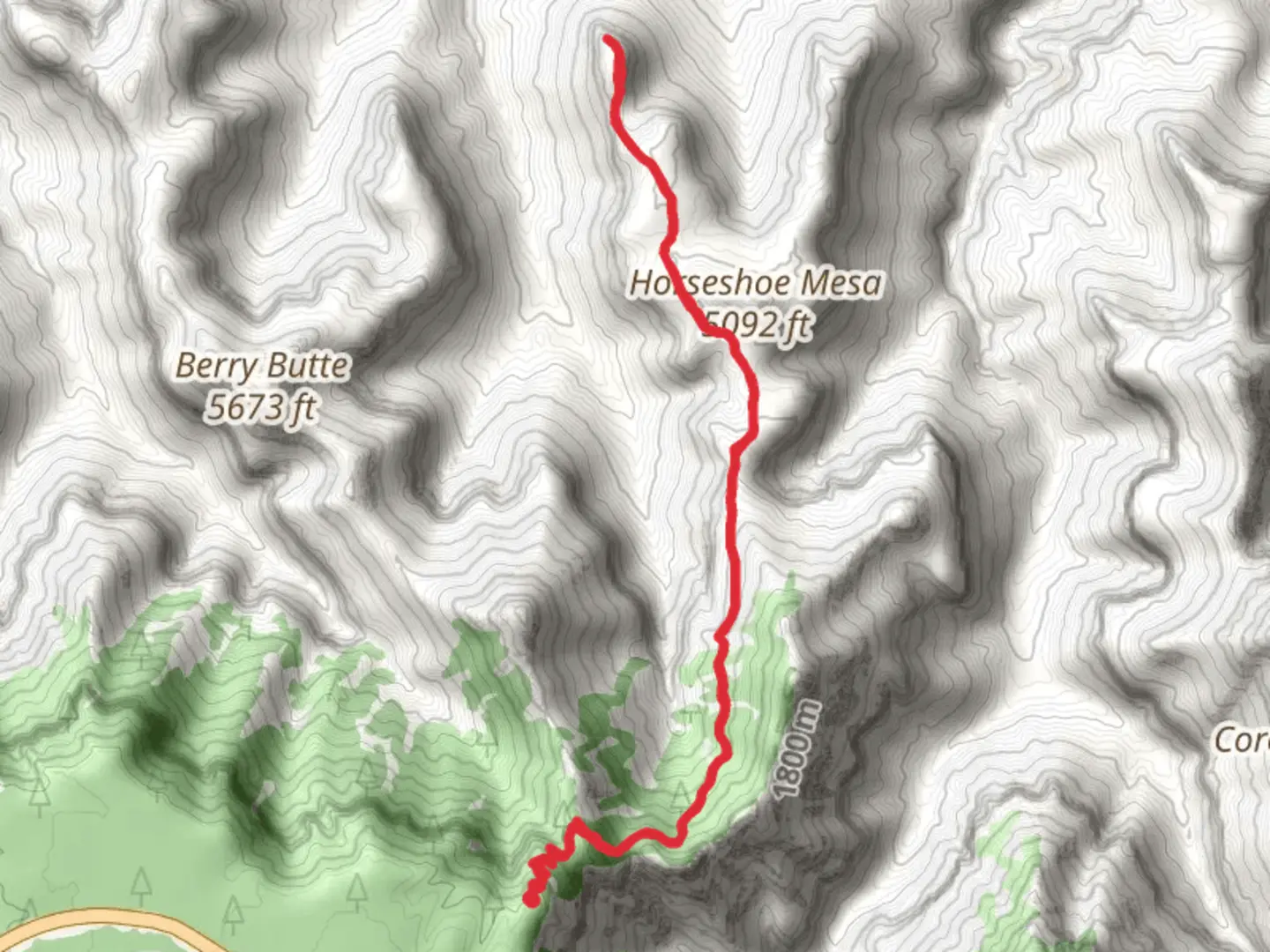 An image depicting the trail Grandview Trail and its surrounding area.