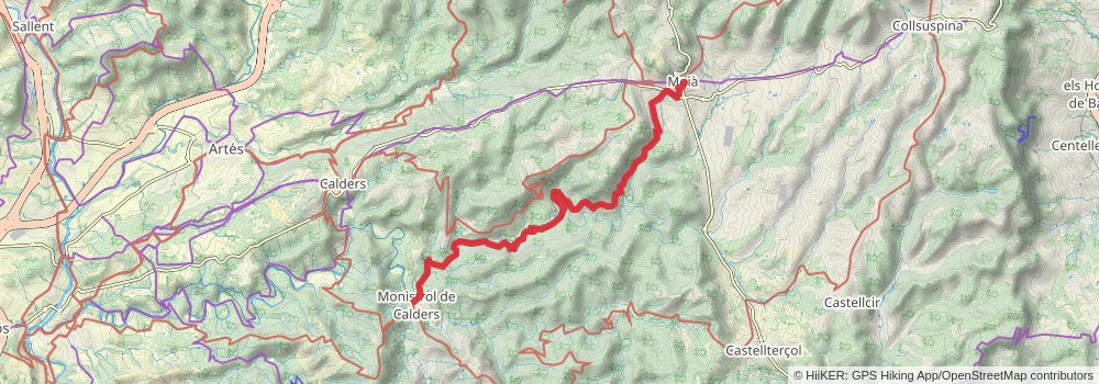 GR 3 Central Path of Catalonia stage 32 Map