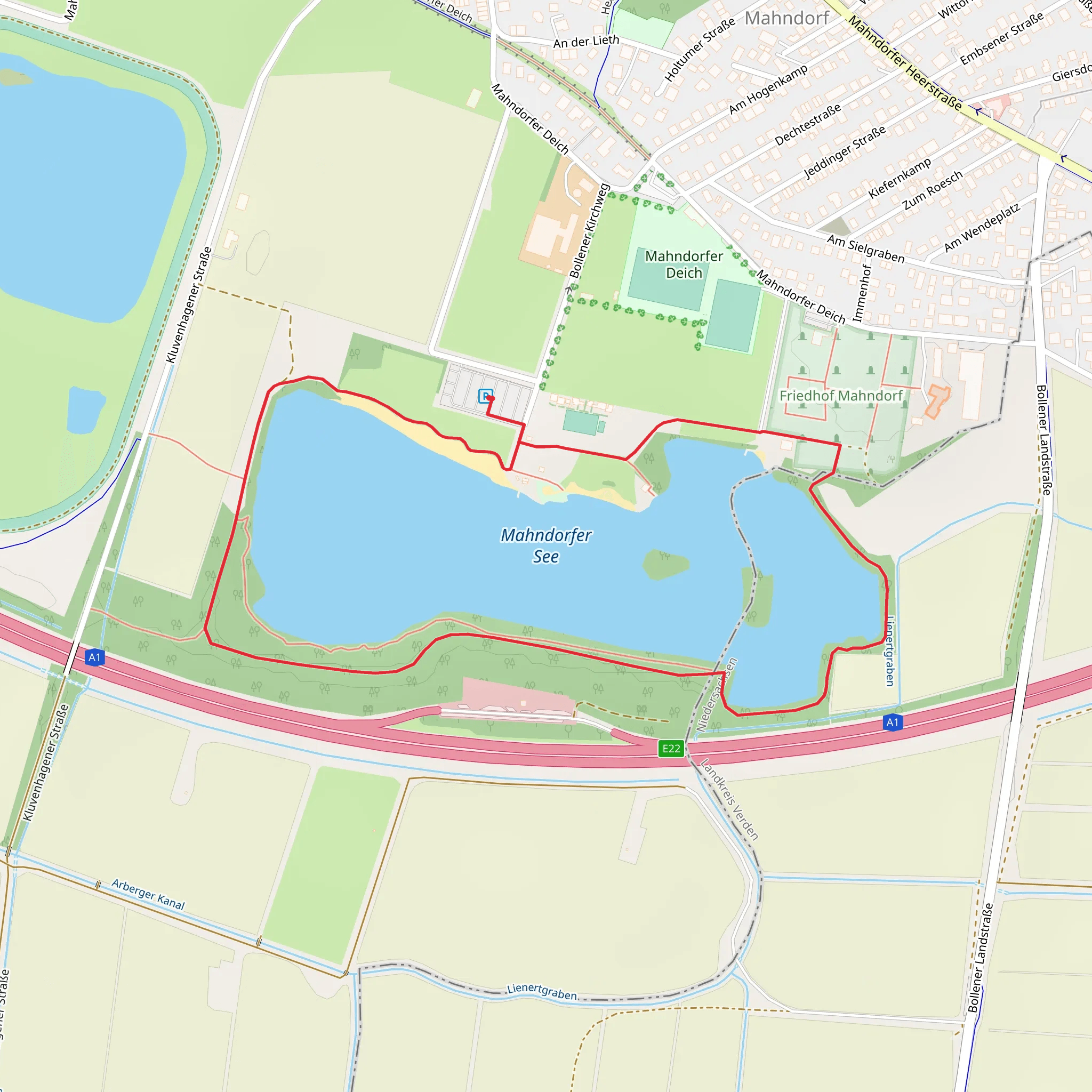 Mahndorfer See Loop mobile static map