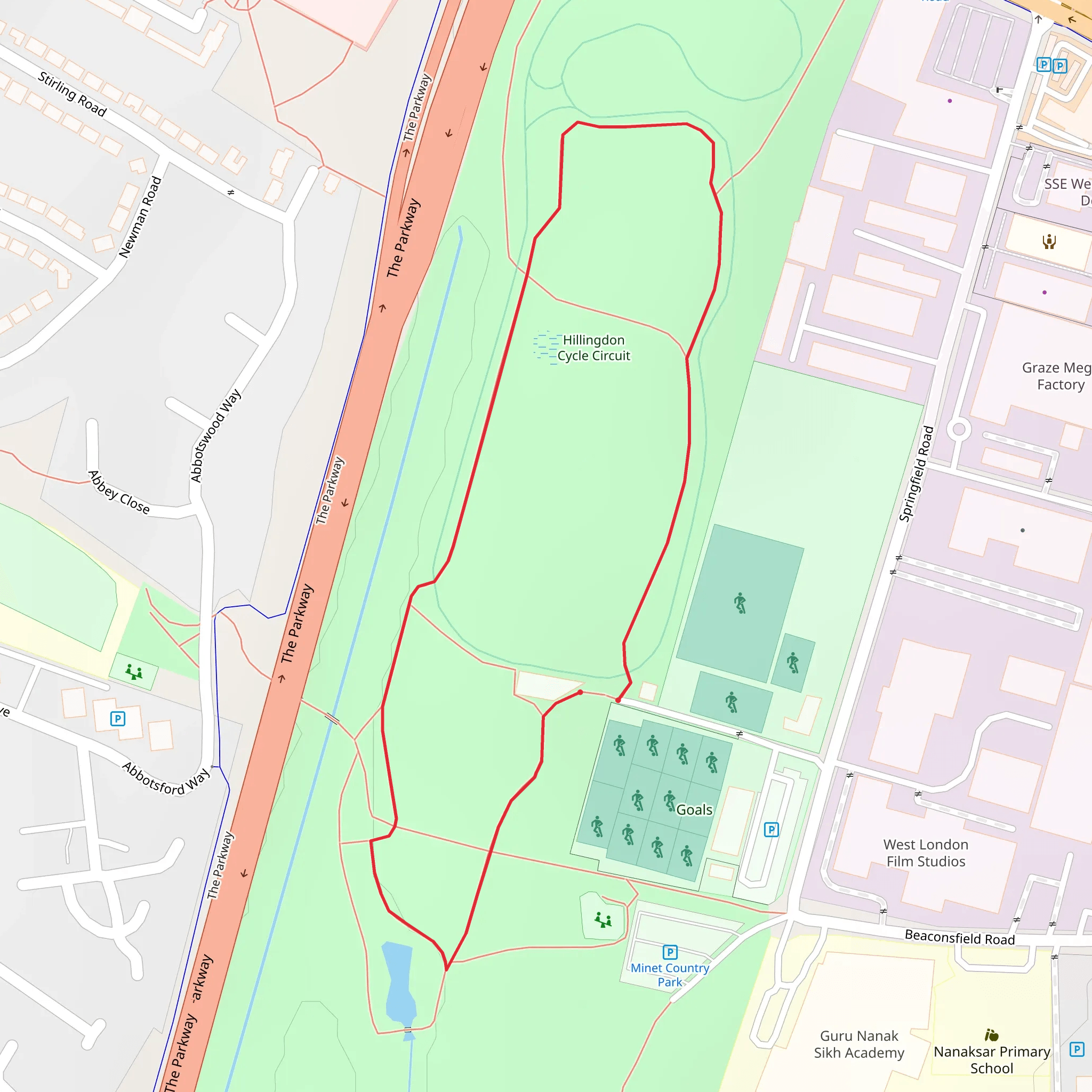 Minet Country Park mobile static map