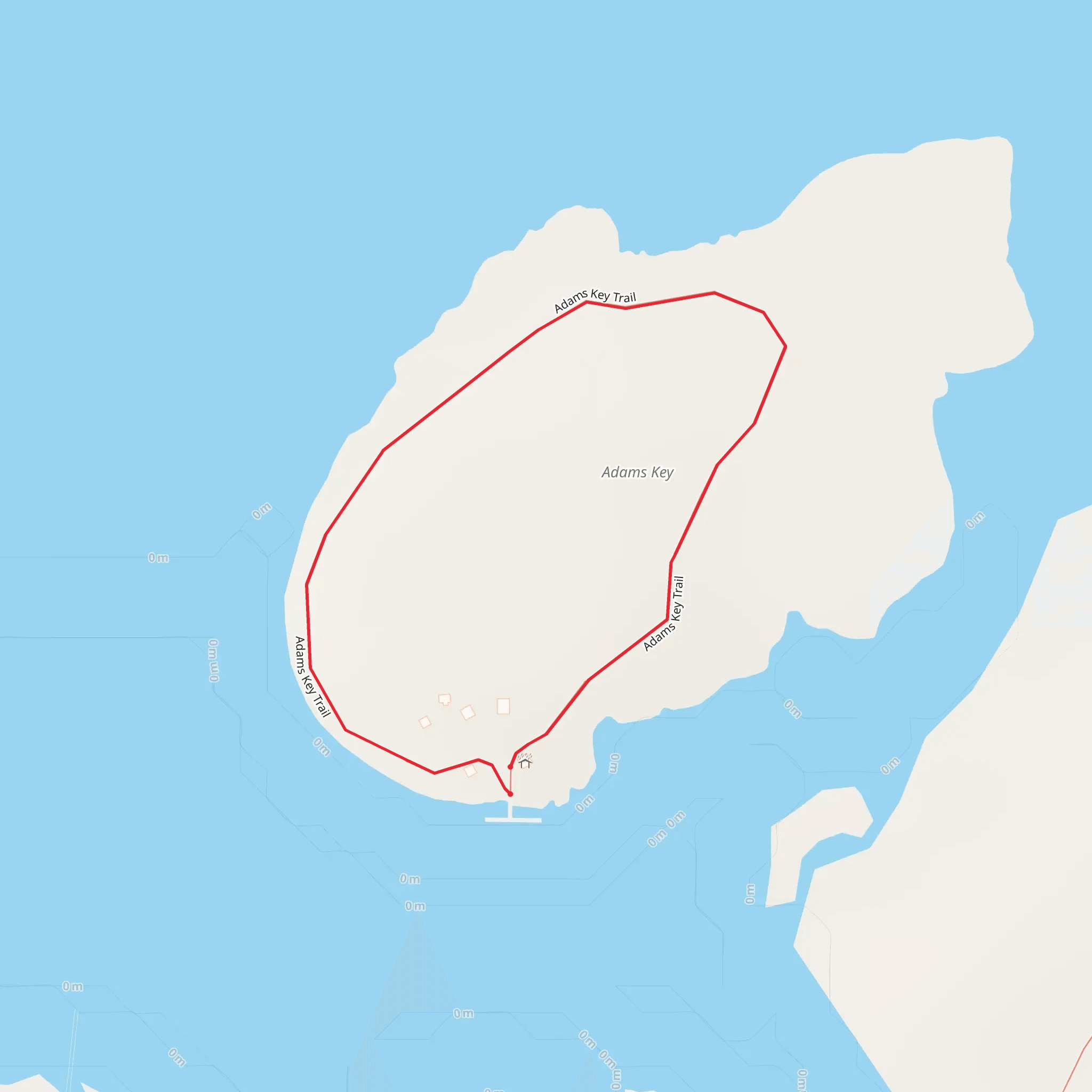 Adams Key Trail Loop mobile static map