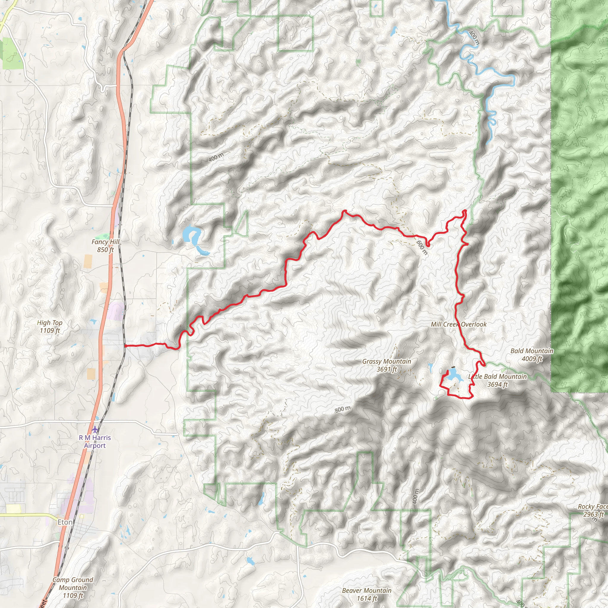 Conasauga Lake and Mill Creek Overlook mobile static map