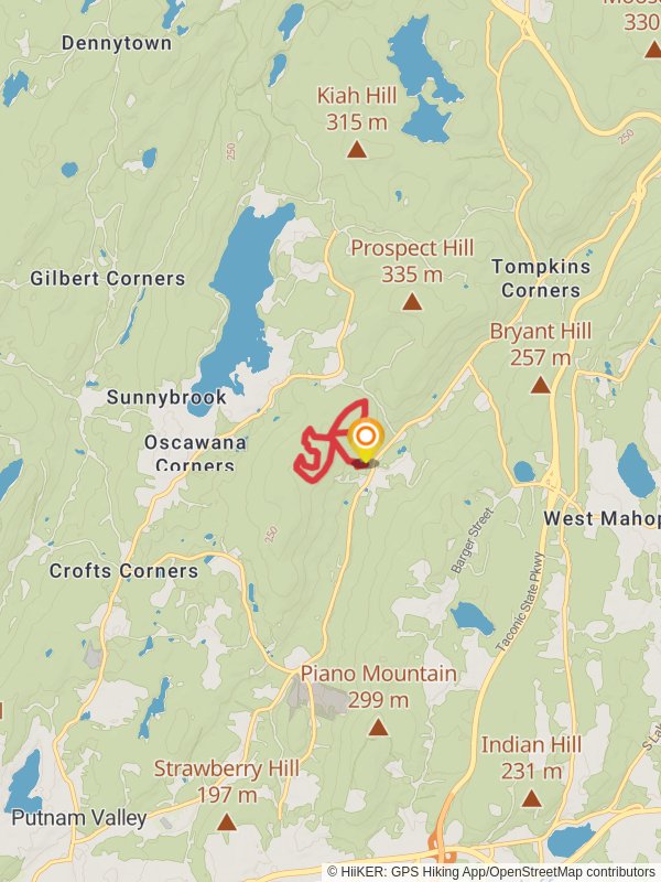 Granite Mountain and Peekskill Hollow Creek Loop mobile static map