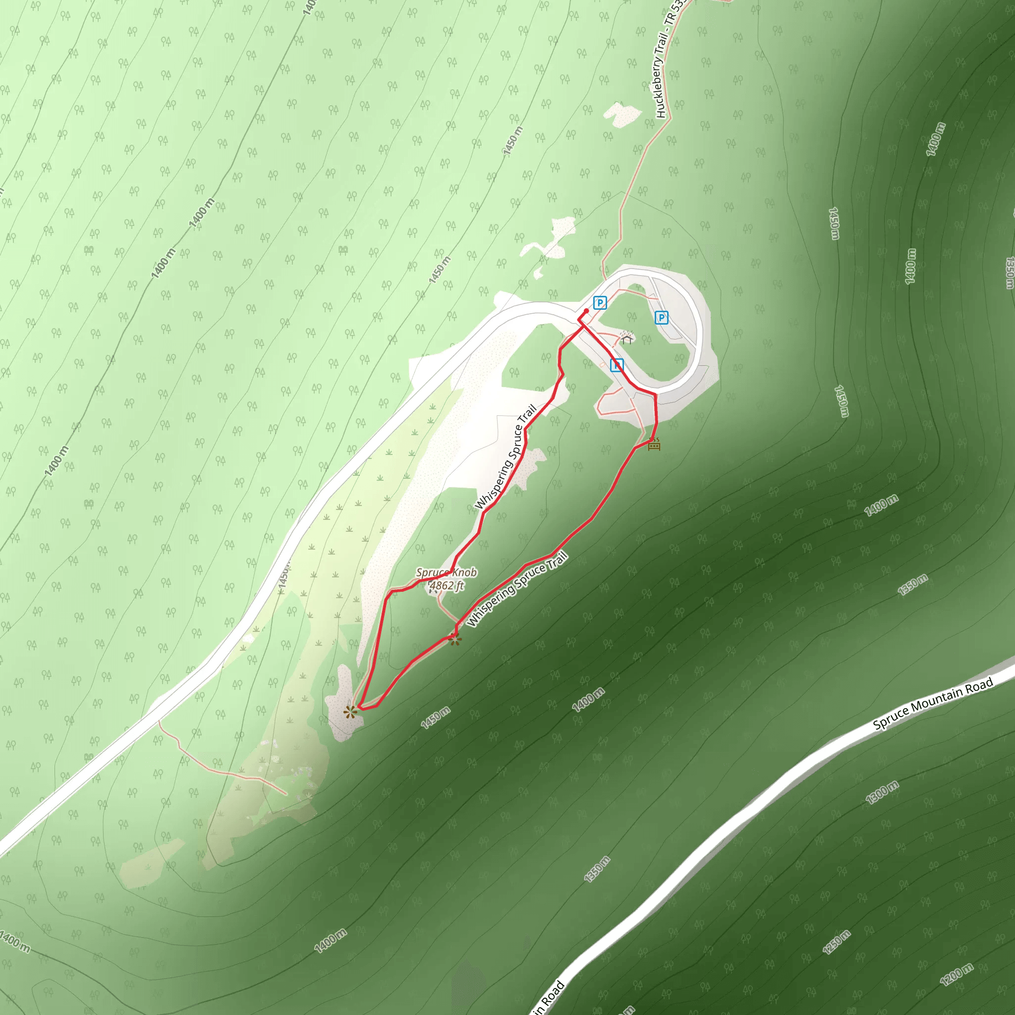 Spruce Knob Loop mobile static map