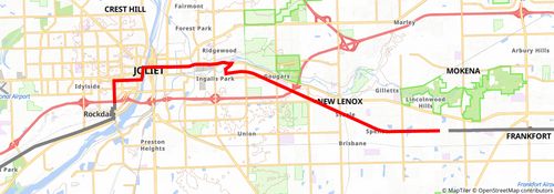 American Discovery Trail North Route - Illinois stage 3 Map