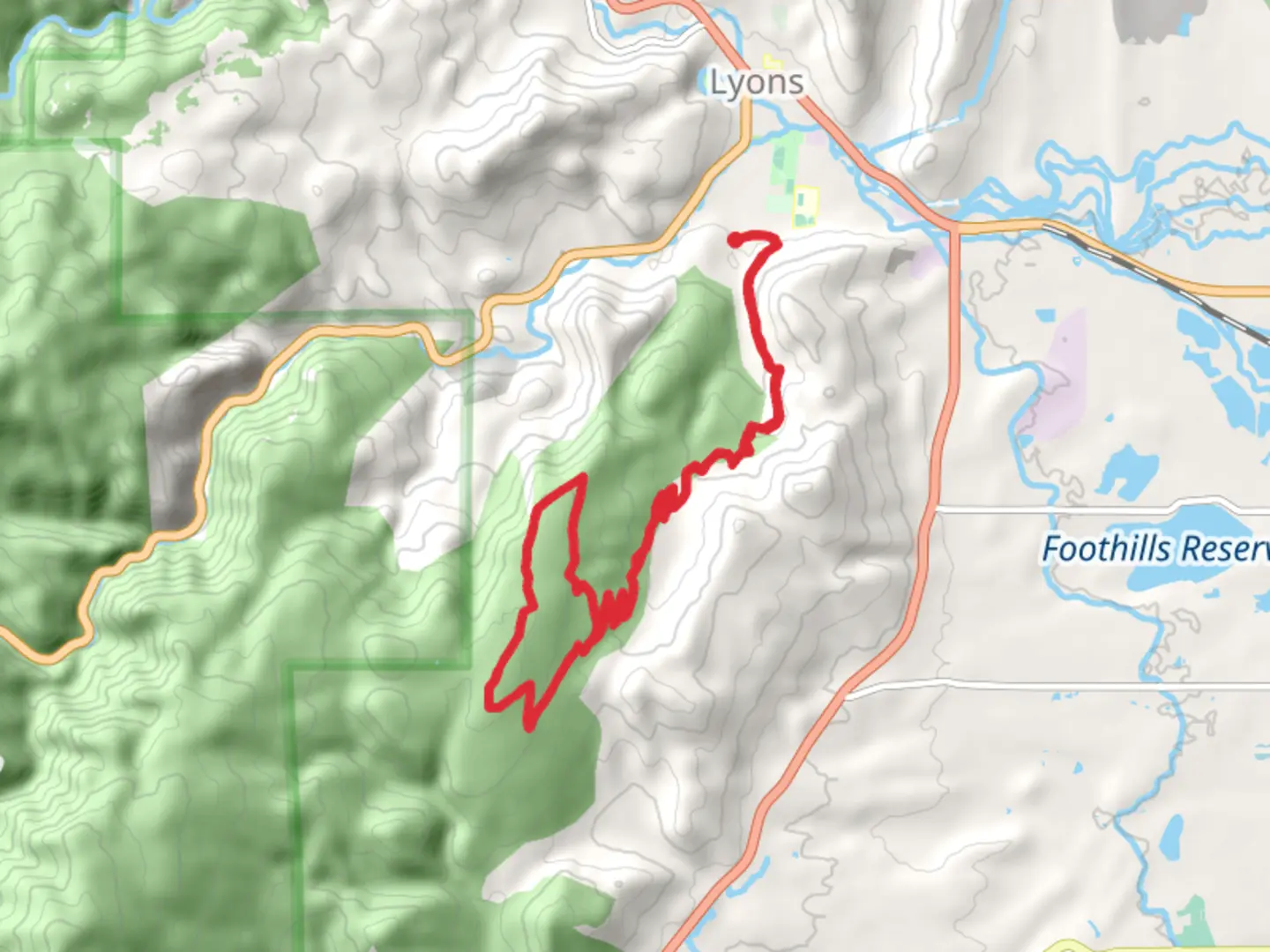 An image depicting the trail Picture Rock - Wild Turkey Loop Trail and its surrounding area.