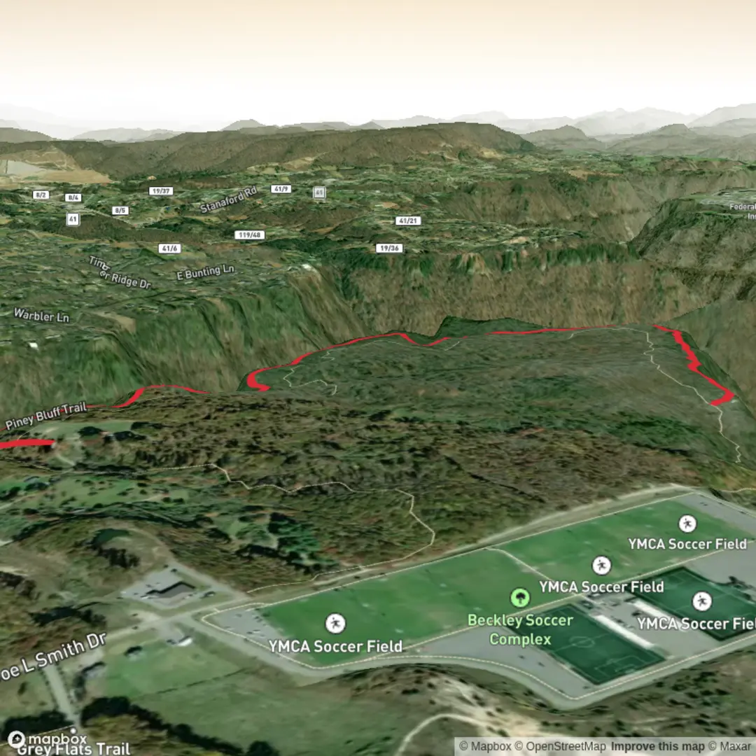 An image depicting the trail Pinney Bluff Trail and its surrounding area.