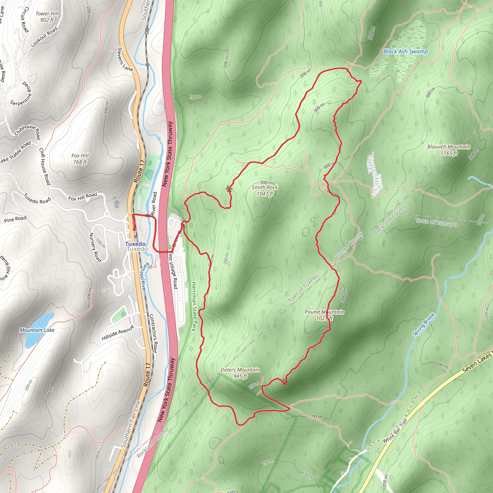 Daters Mountain, Pound Mountain and Smith Rock Loop mobile static map