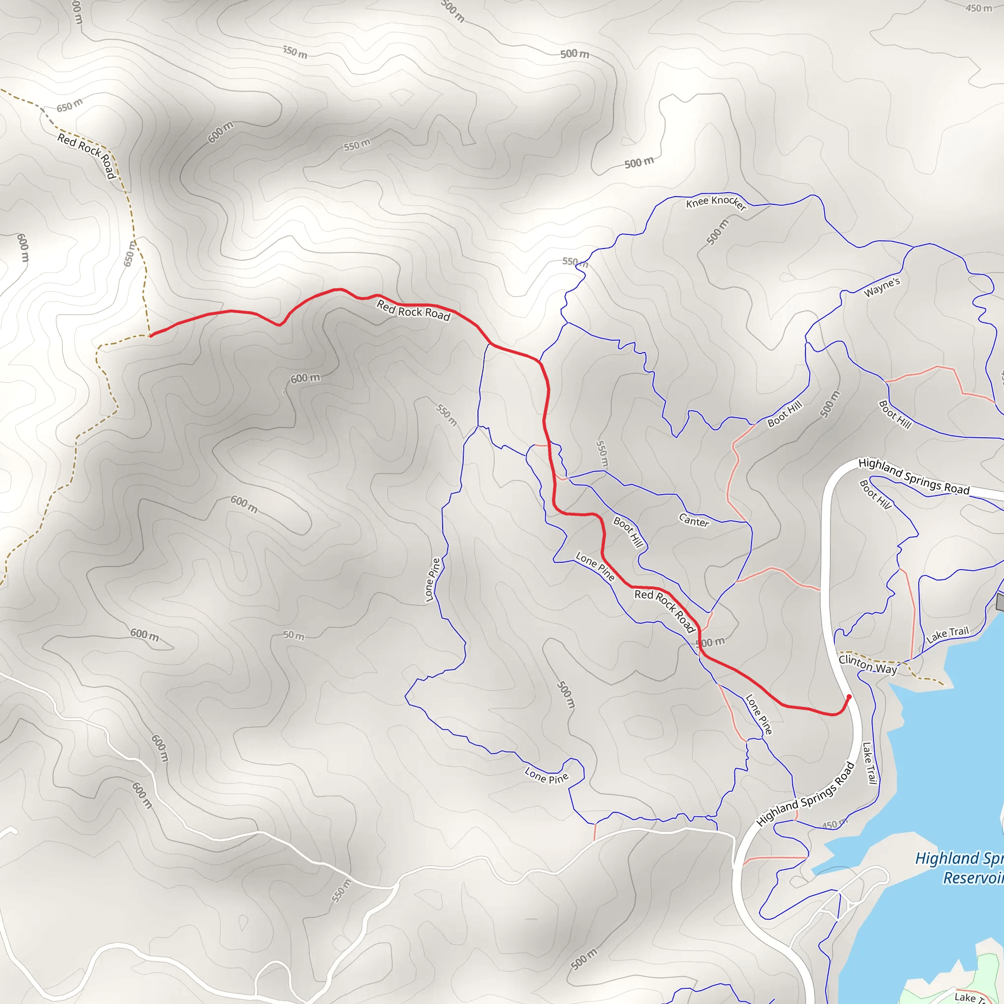 Red Rock Road mobile static map