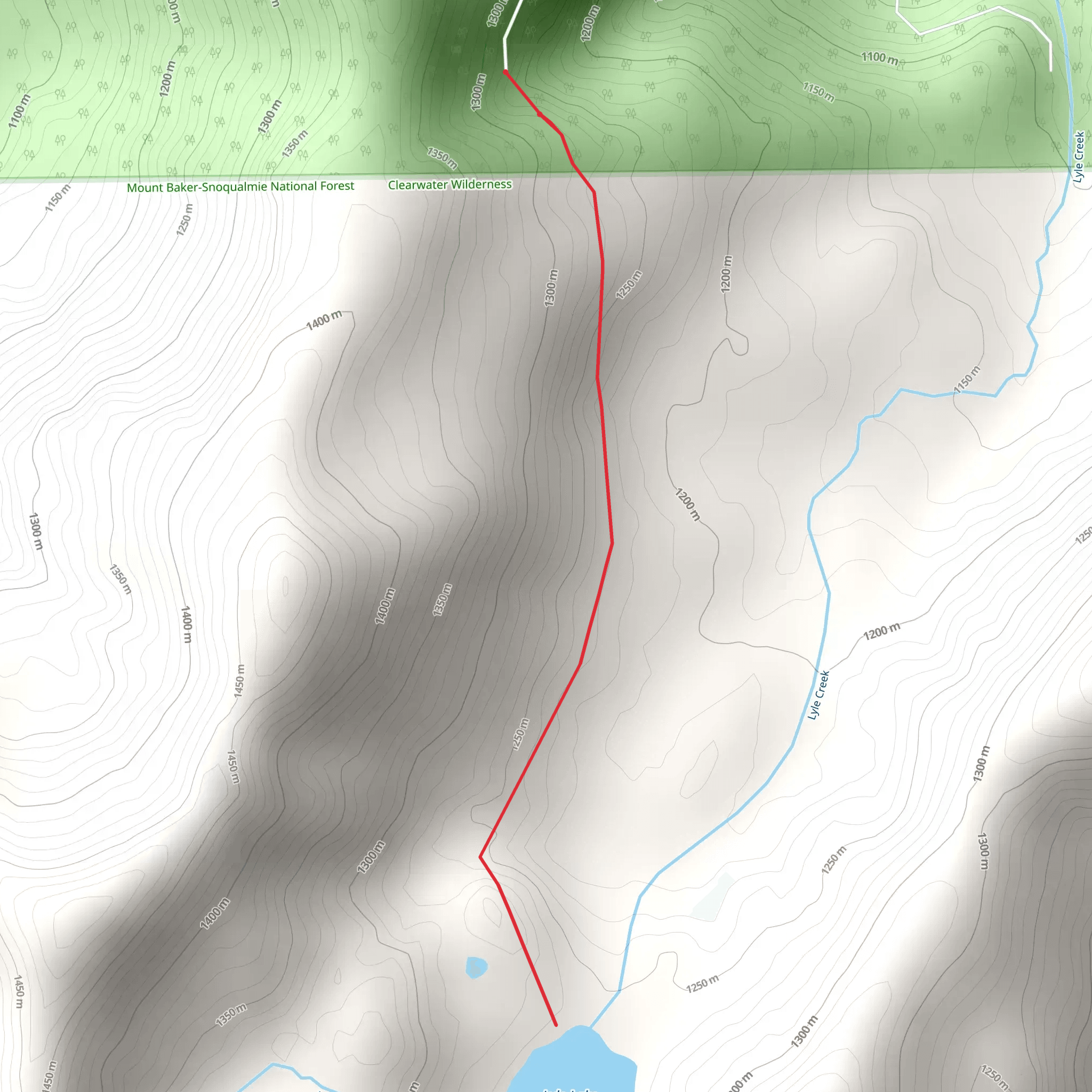 Lyle Lake Trail mobile static map
