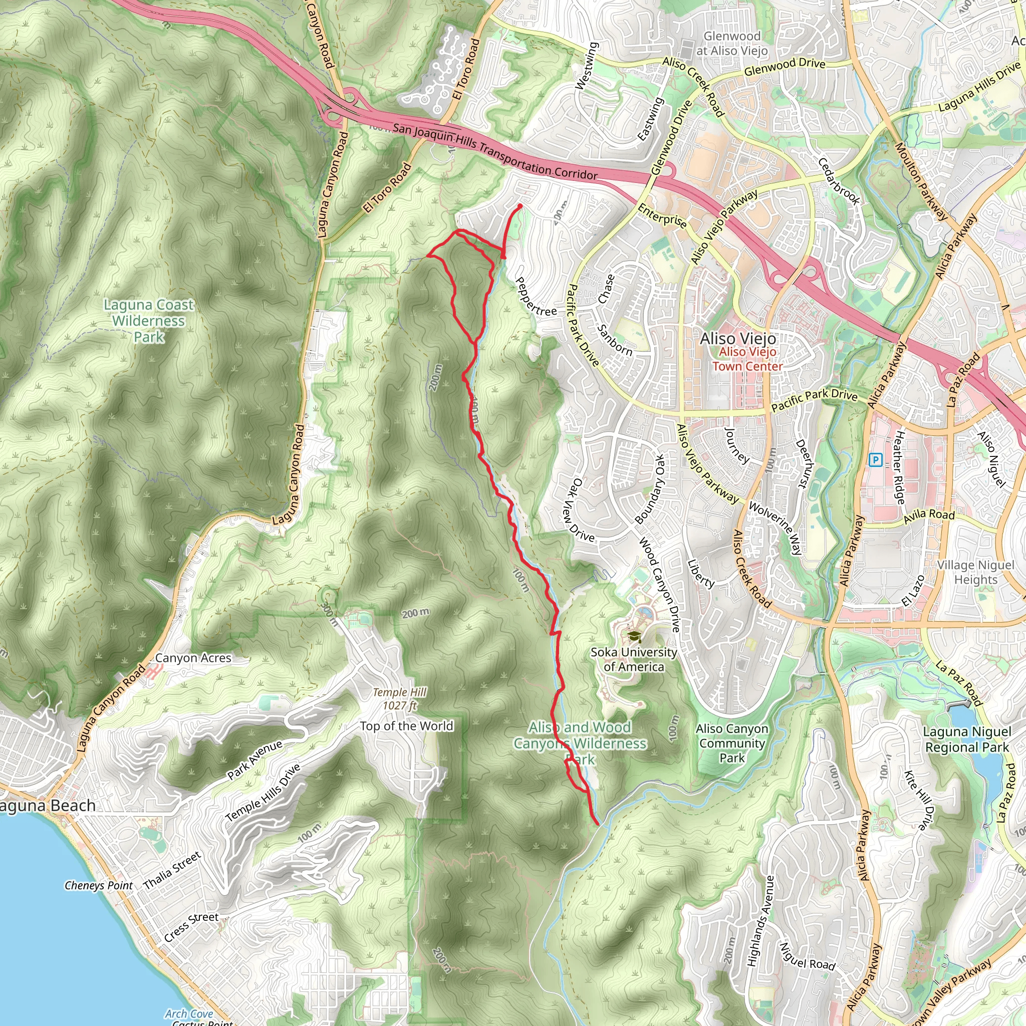 Cave Rock and Coyote Run Trail mobile static map