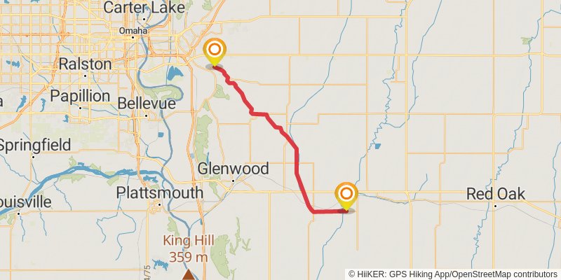 American Discovery Trail - North stage 43 Map