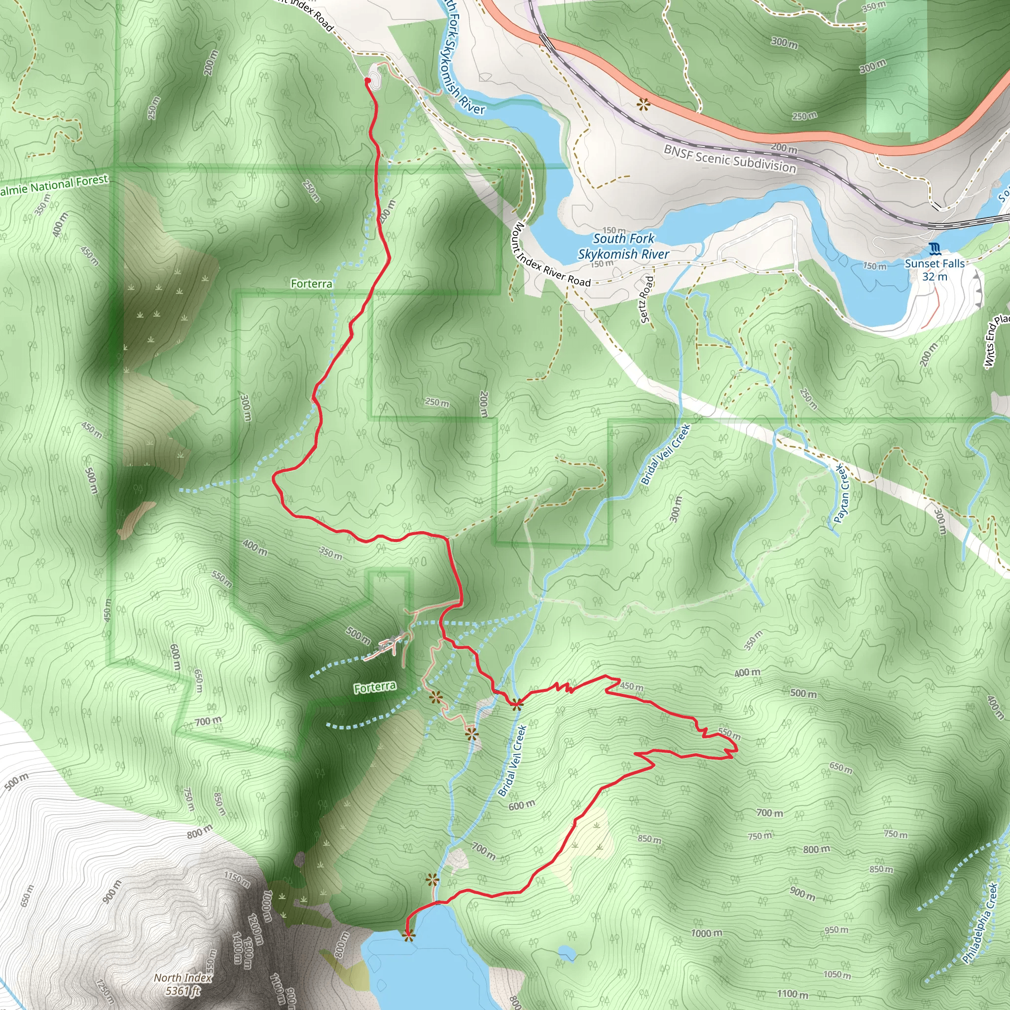 Lake Serene Trail mobile static map