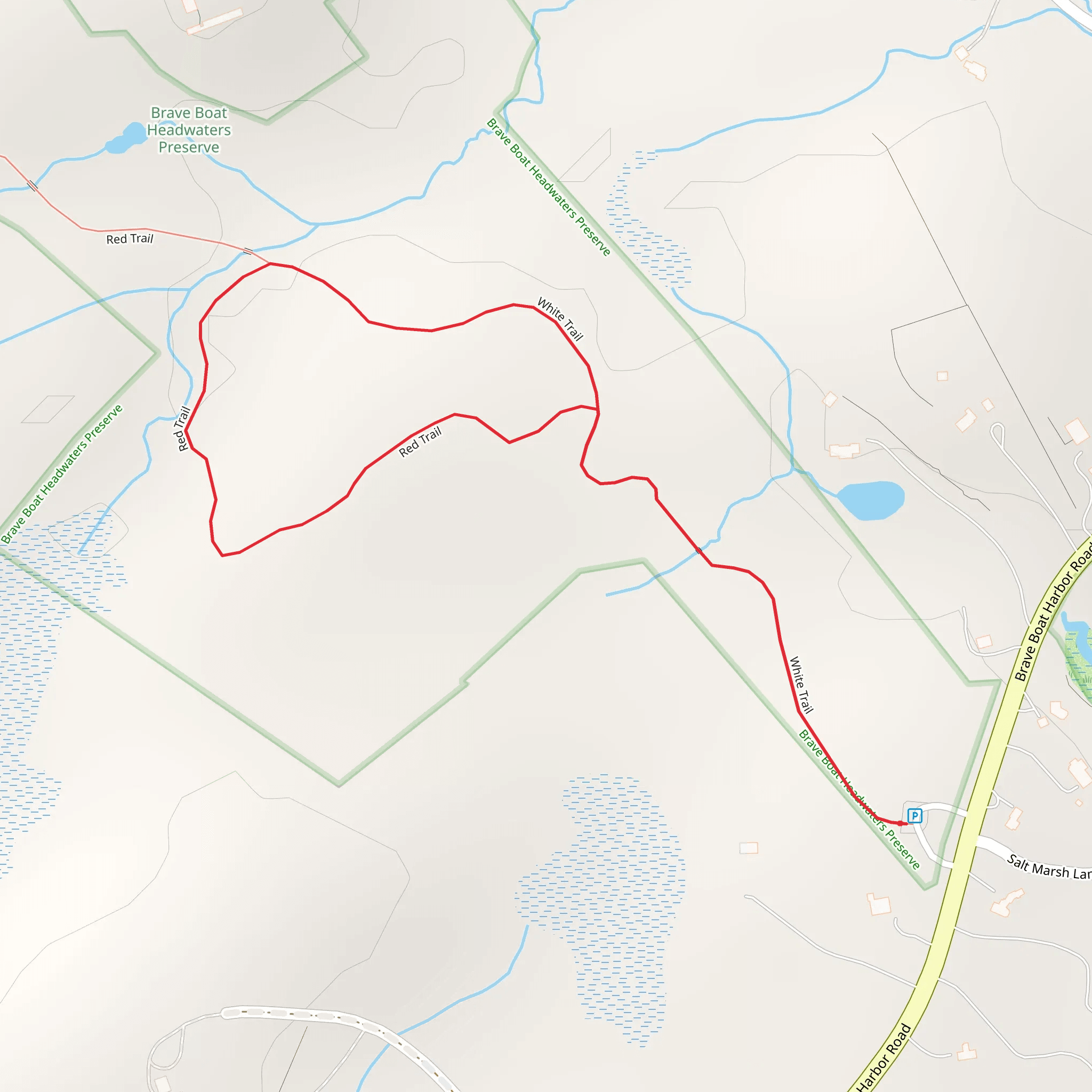 White and Red Loop Trail mobile static map