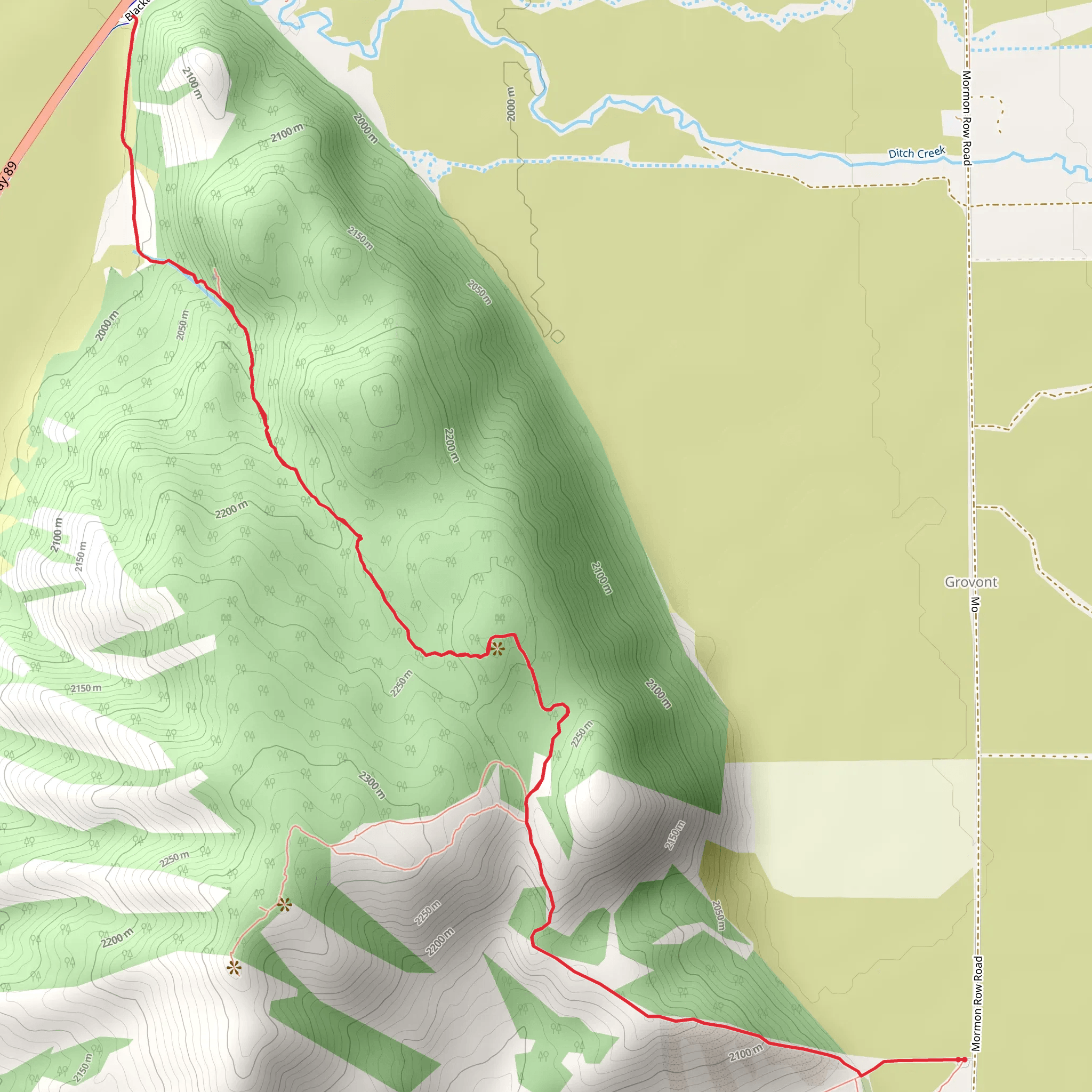 Blacktail Butte Trail mobile static map
