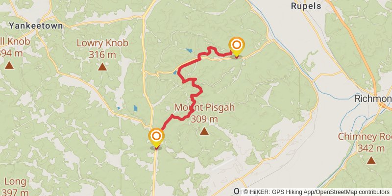 Buckeye Trail stage 58 Map