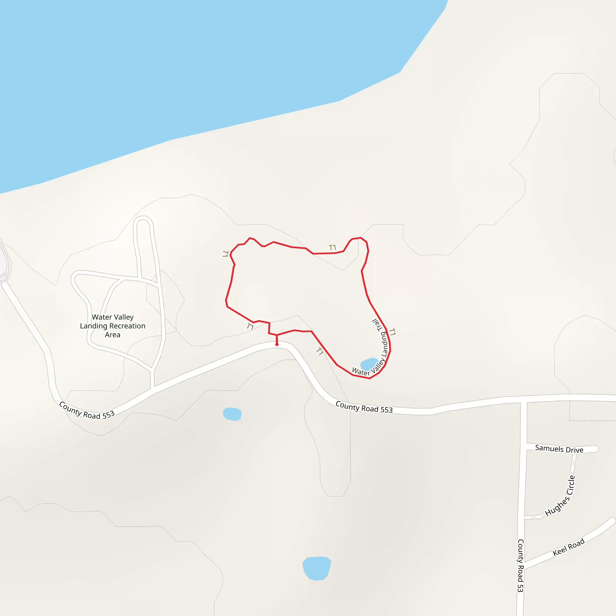 Water Valley Landing Loop Trail mobile static map