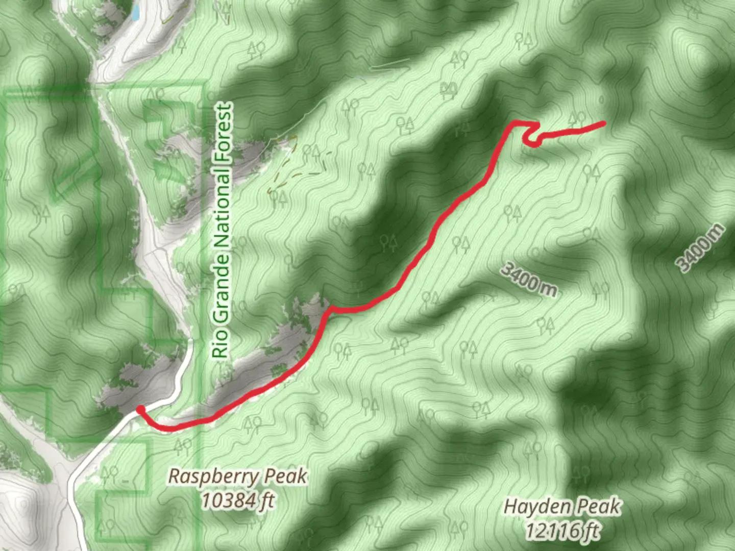 An image depicting the trail Elk Horn Trail and its surrounding area.