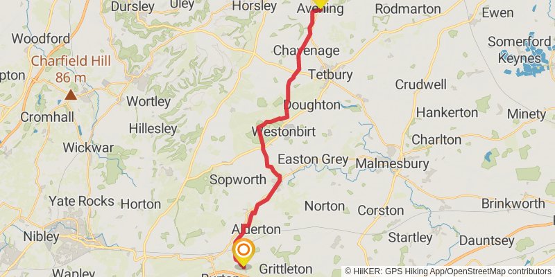 Cotswold Round stage 6 Map