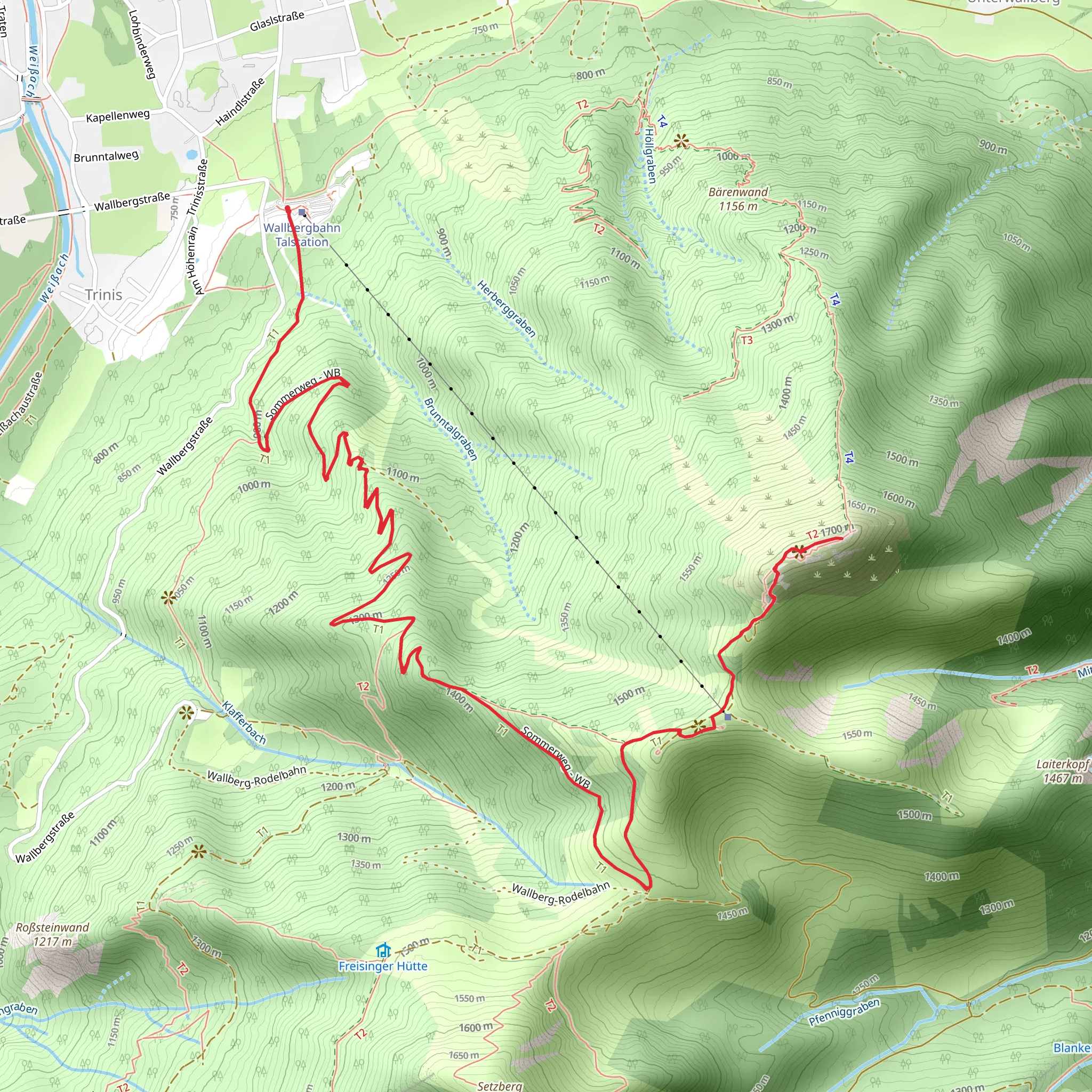 Wallberg Fernrohr Walk mobile static map