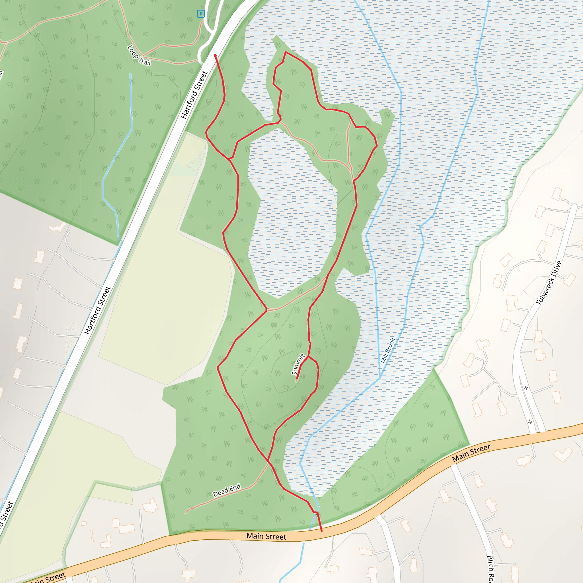 Dead End Loop Trail mobile static map