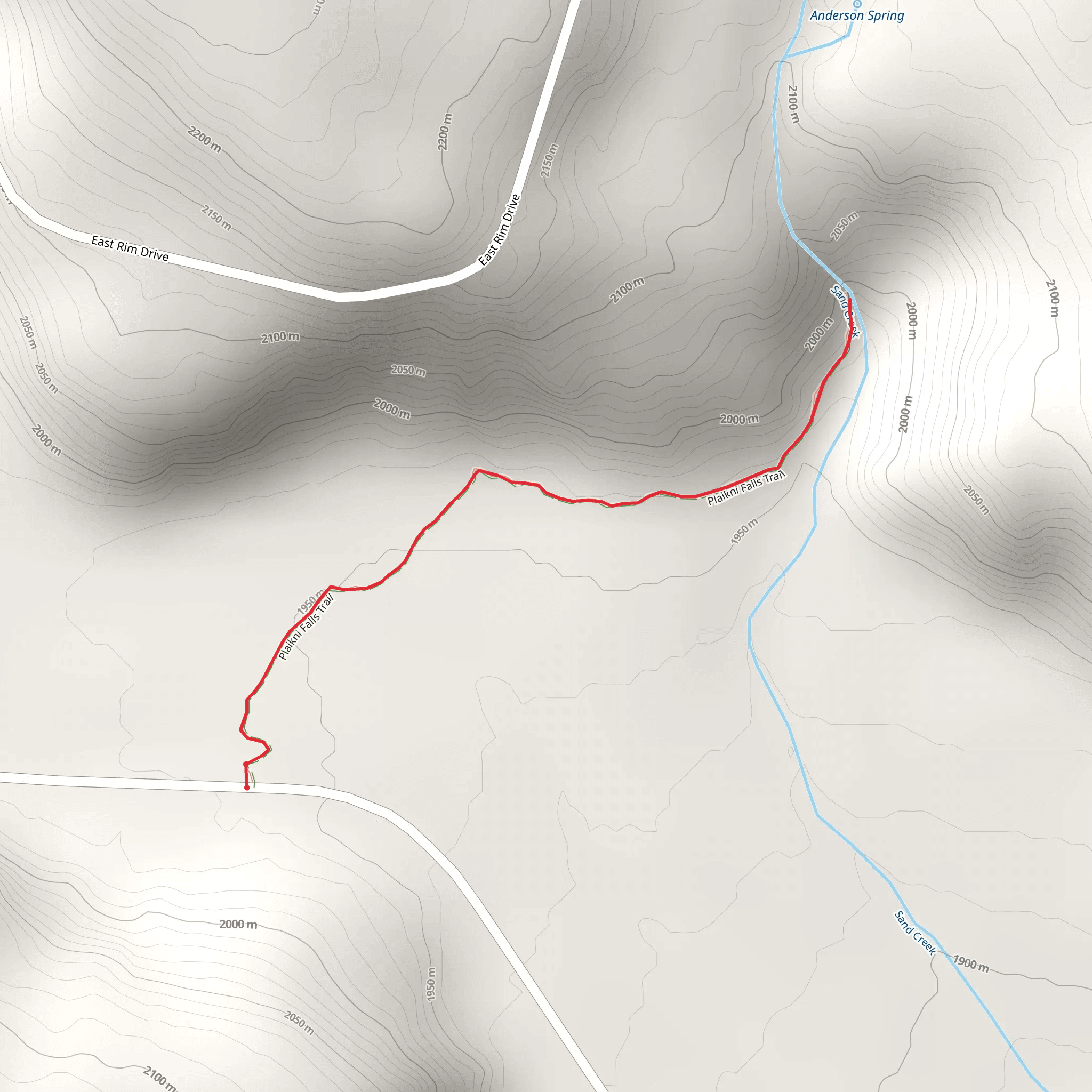 Plaikni Falls Trail mobile static map