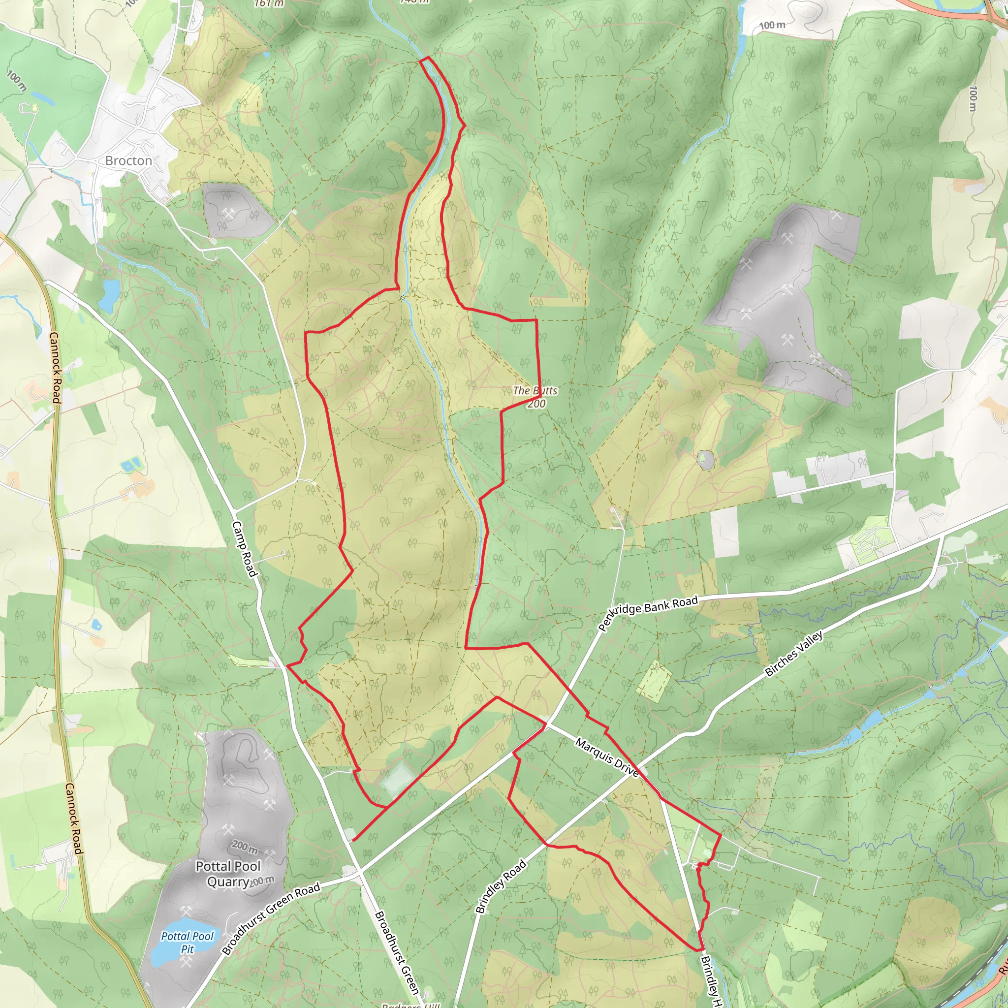 Highlights of Cannock Chase from Marquis Drive mobile static map
