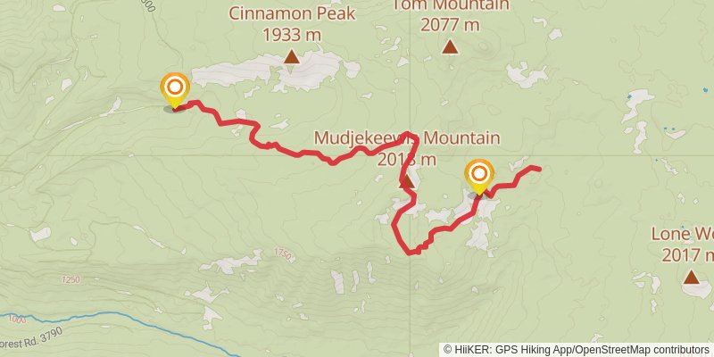 Mudjekeewis Trail stage 2 Map