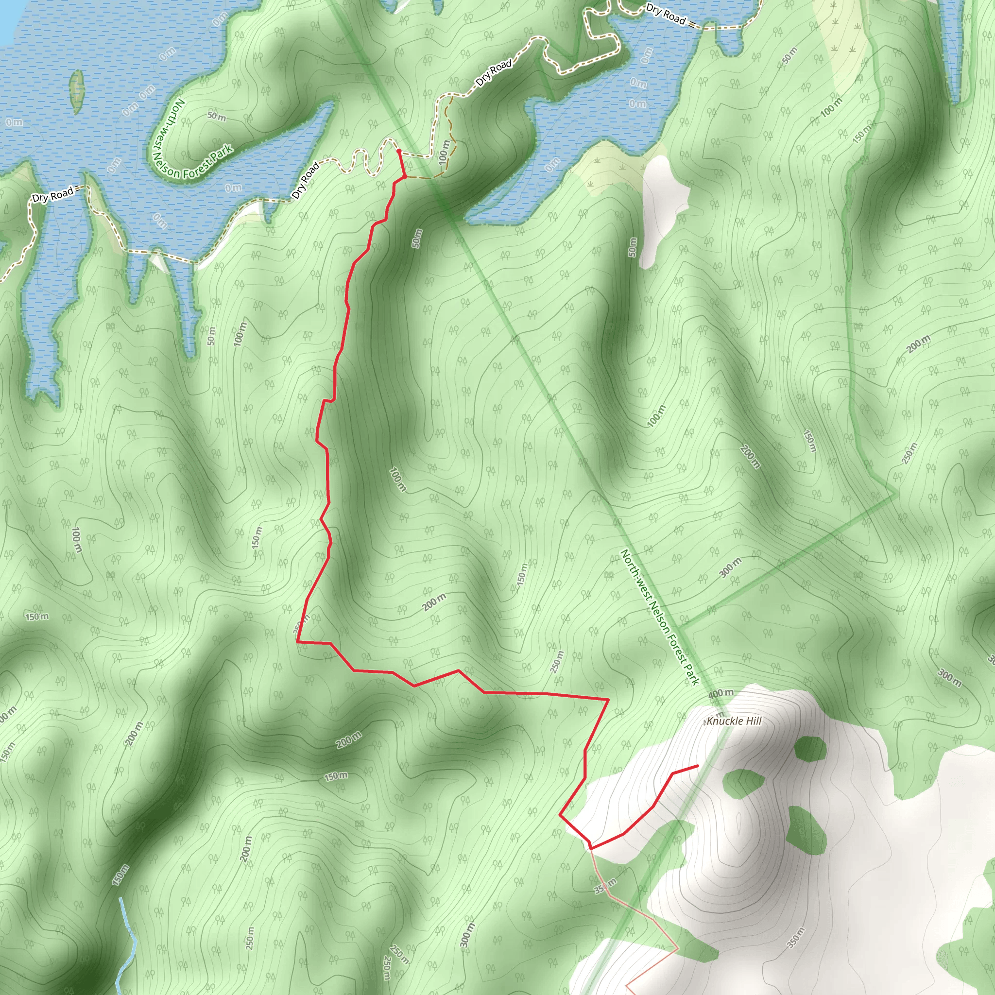 Knuckle Hill Track mobile static map