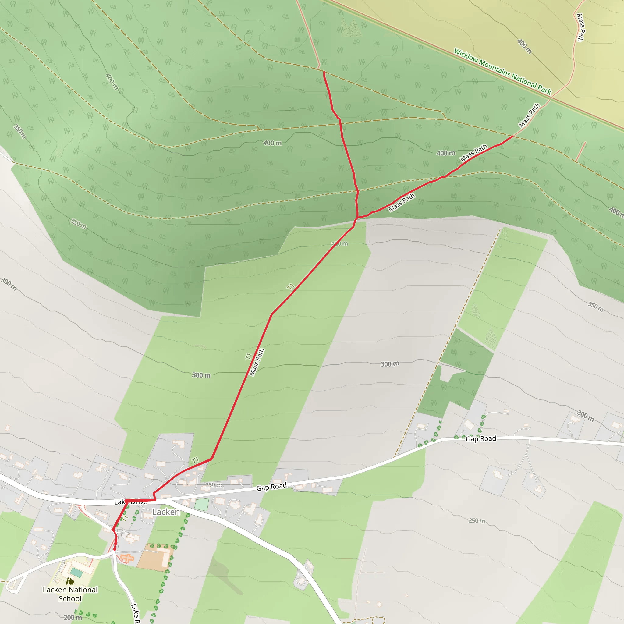 Lacken Mass Path mobile static map