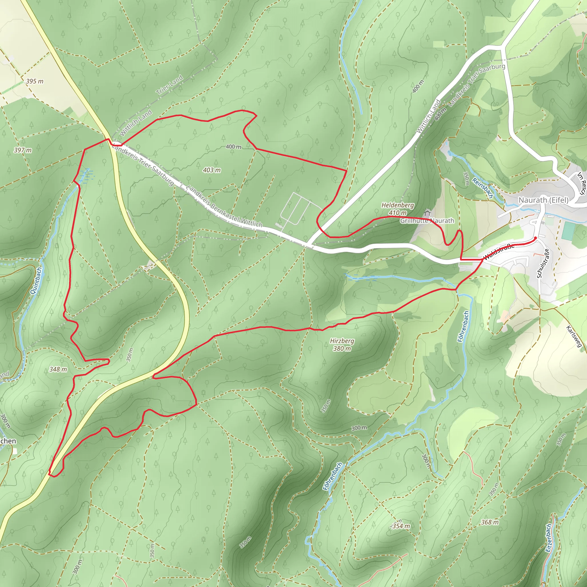 Heldenberg and Pfaffenloch Loop mobile static map