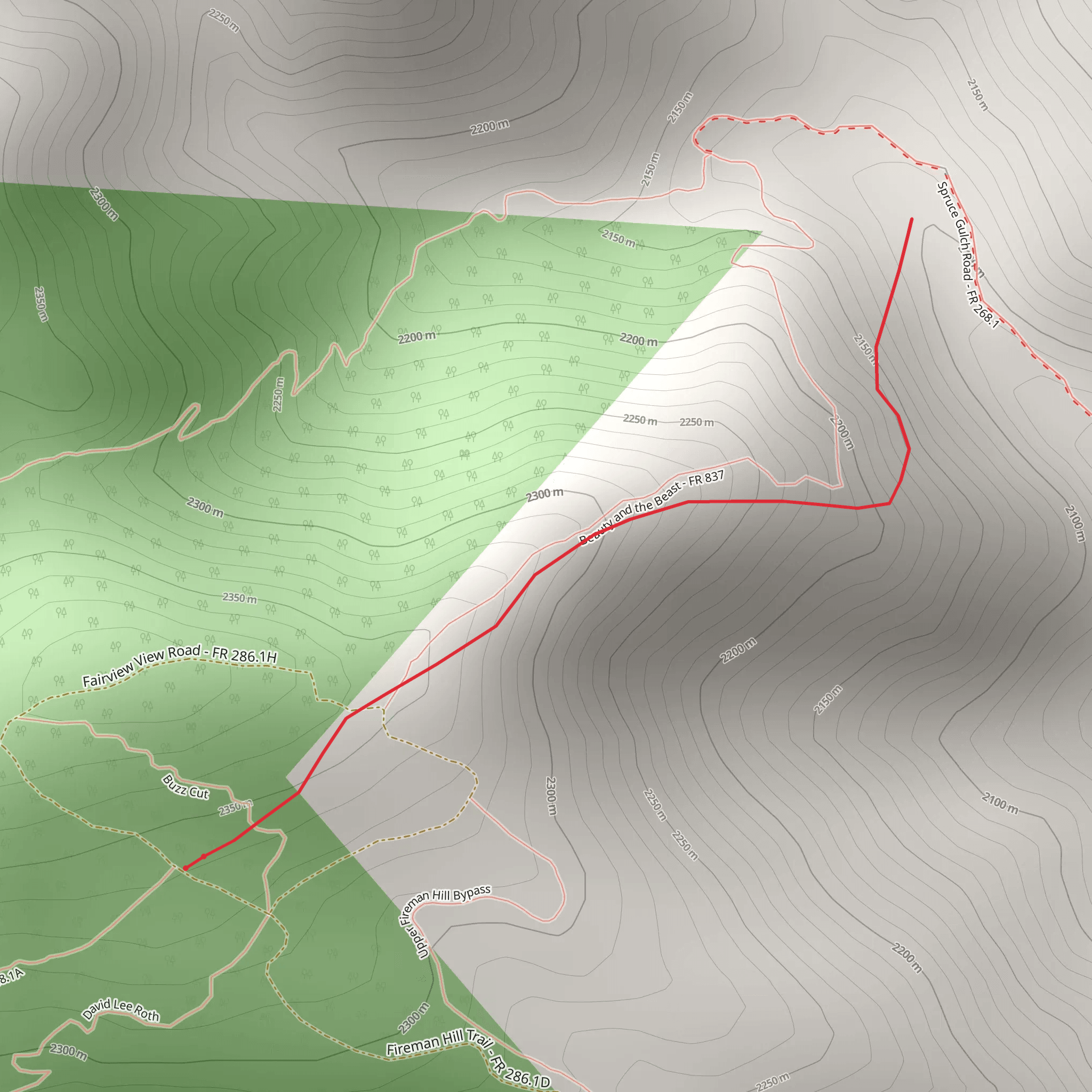 Kirkegard Single Track Trail mobile static map