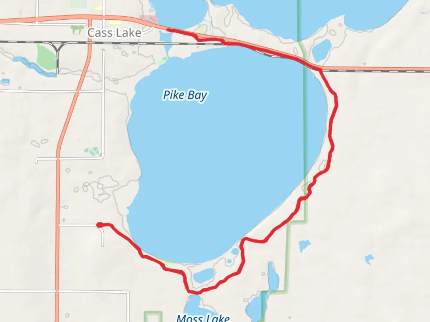 An image depicting the trail Migizi Trail and its surrounding area.
