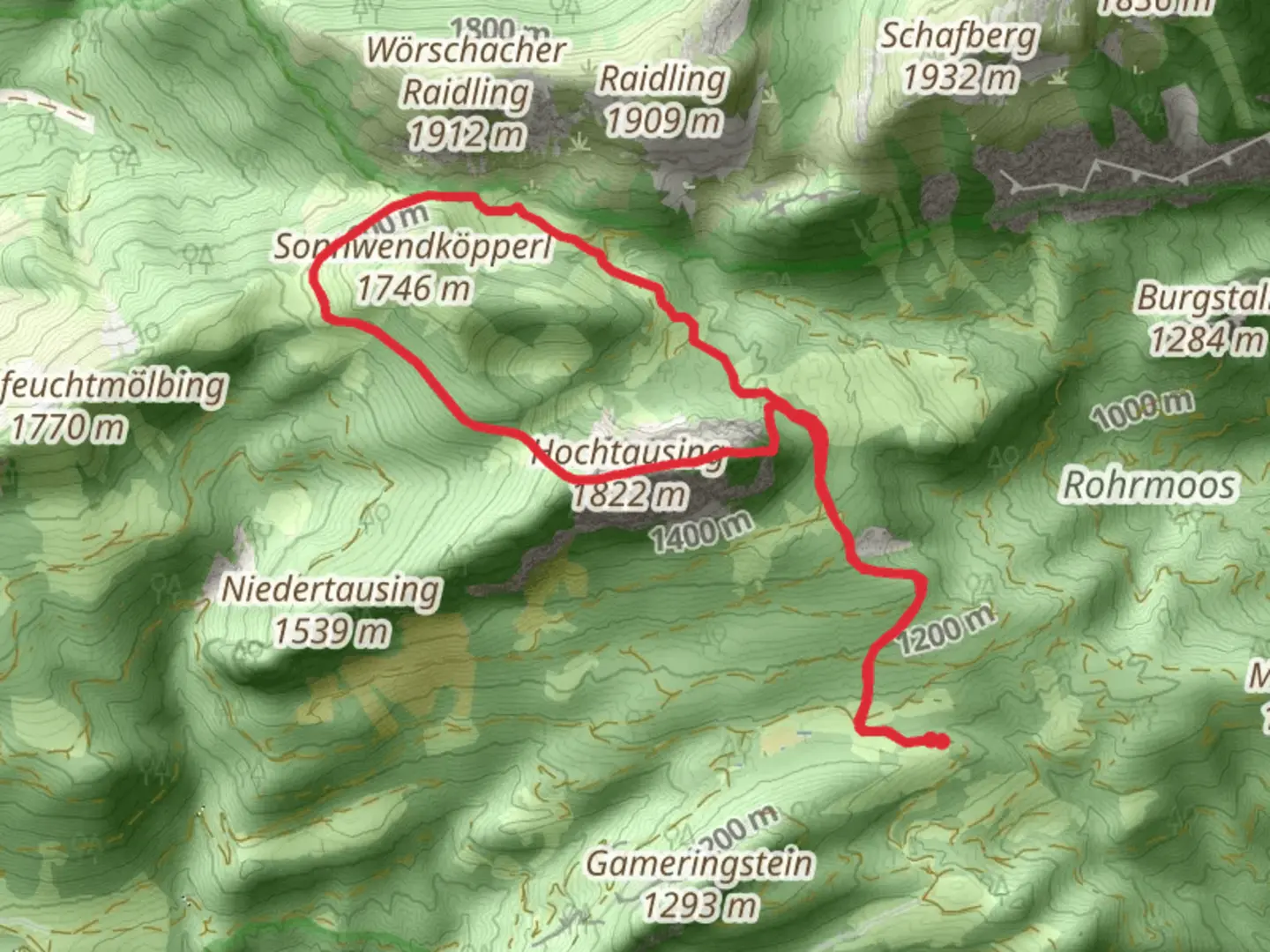 An image depicting the trail Tonisteig and its surrounding area.