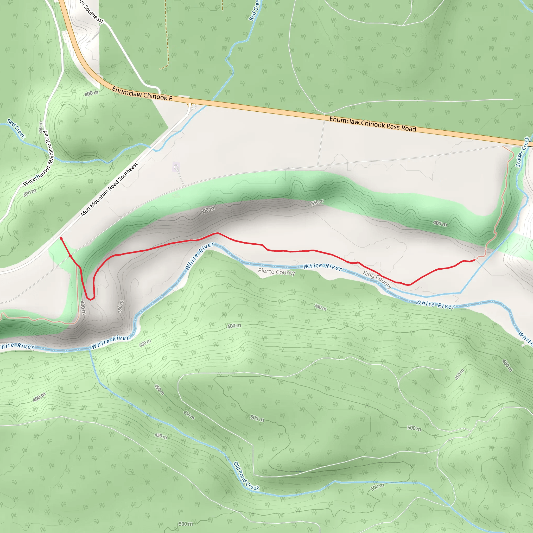 White River and Scatter Creek mobile static map