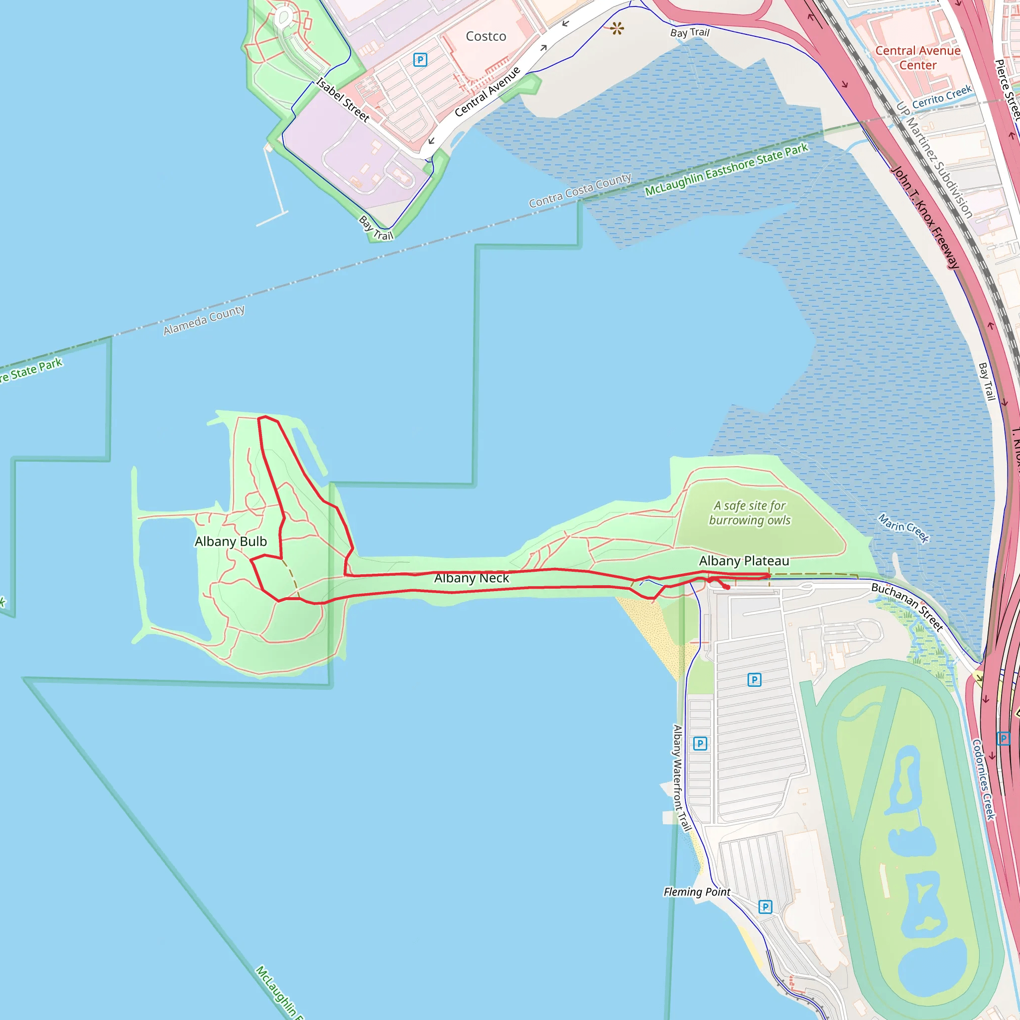 Albany Neck and Albany Bulb Loop mobile static map