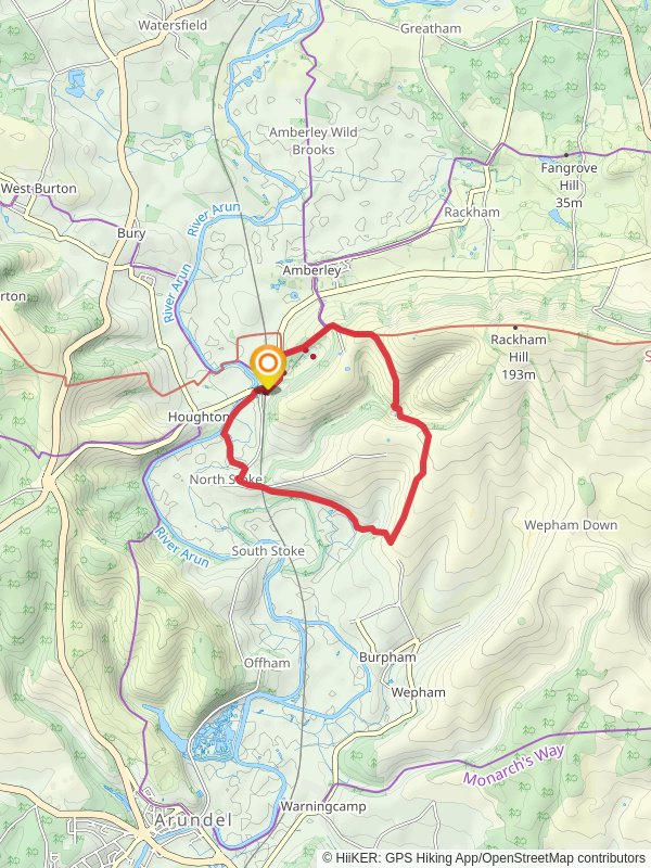 Amberley Museum and North Stoke Loop mobile static map