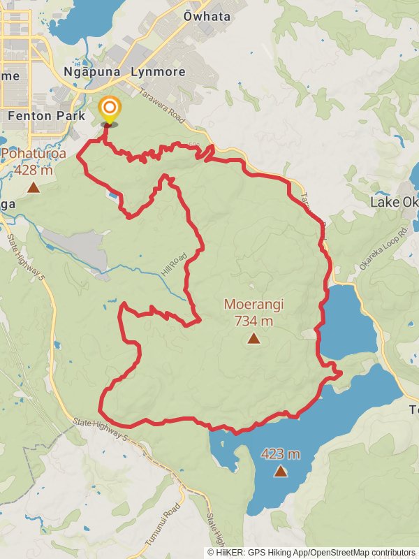 Whakarewarewa Circuit - The Black Track mobile static map